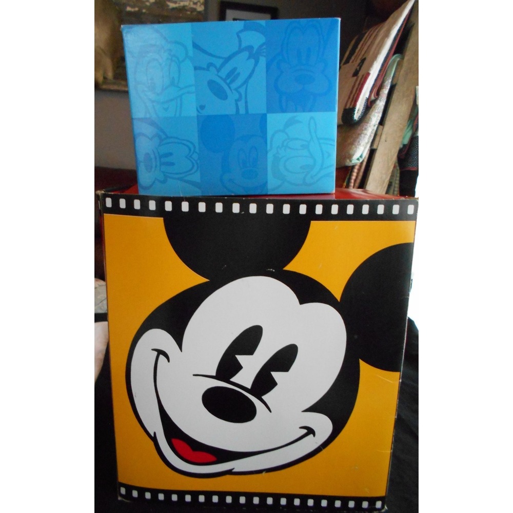 2 Vintage Mickey Mouse Disney Store Gift Box 8x10x14 Primary Colors  and Small